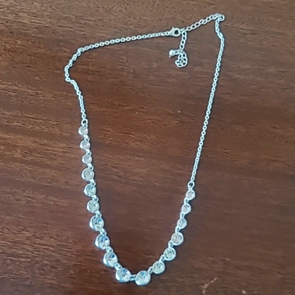 Smaller silver rhinestone necklace